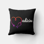 医用ハート聴診器の医学博士ギフト クッション (裏面)