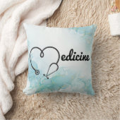 医用ハート聴診器の医学博士ギフト クッション (ブランケット)