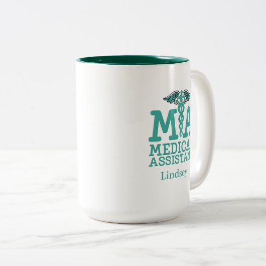 医用パーソナライズされたコーヒーマグ ツートーンマグカップ (正面右)