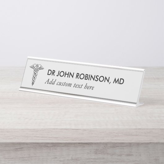 医用パーソナライズされたデスク名プレート デスクネームプレート (正面)
