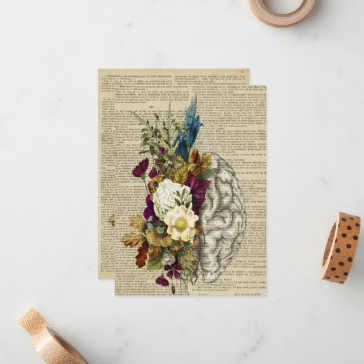 医用フローラ解剖学ポスター ノートカード (正面/裏面インサイチュ)