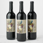 医用フローラ解剖学ポスター ワインラベル (ボトル)