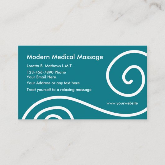 医用モダンマッサージ 名刺 (正面)