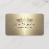 医用モダン下垂体モノグラム金ゴールドホワイト 名刺 (正面)