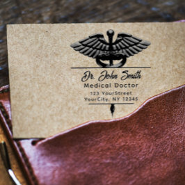 医用モダン分体スクリプト名差出人住所 ラバースタンプ