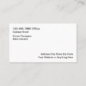 医用モダン生活施設 名刺 (裏面)