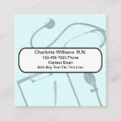 医用ユニークプロフェッショナルナース名刺 スクエア名刺 (正面)