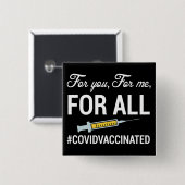 医用ワクチン接種、コビディワクチン接種 缶バッジ (正面&裏面)