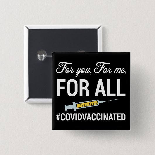 医用ワクチン接種、コビディワクチン接種 缶バッジ (正面&裏面)