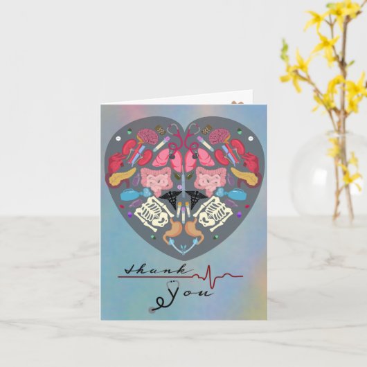 医療ありがとう カード (黄色い花)