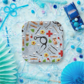 医療お祝いパーティー ペーパープレート (パーティー)