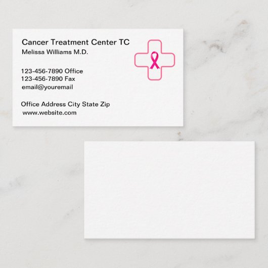 医療がんトリートメントセンター腫瘍学者 名刺 (正面/裏面)