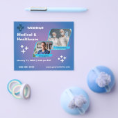 医療と健康に関するウェビナー気にセミナー チラシ (シングル)