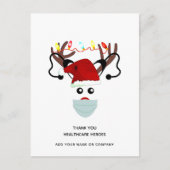 医療のヒーローたちへ感謝を 2020年のクリスマスとホリデーシーズン ポストカード (正面)