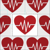 医療の愛ハートパターン ファブリック (タイル)