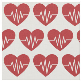 医療の愛ハートパターン ファブリック