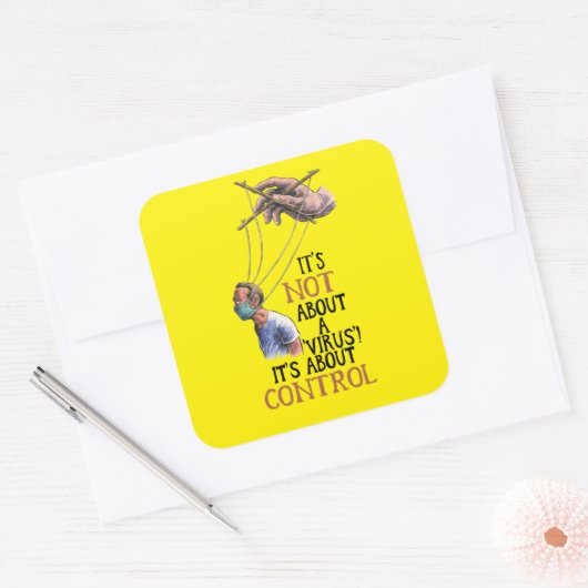 医療の自由ワクチン規制なし スクエアシール (封筒)