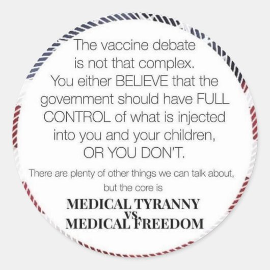 医療の自由 ラウンドシール (正面)