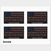 医療の自由 長方形シール (シート)