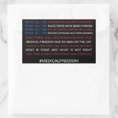 医療の自由 長方形シール (バッグ)