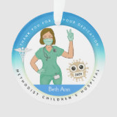 医療をテーマにしたクリスマスオーナメント、看護 オーナメント (正面)