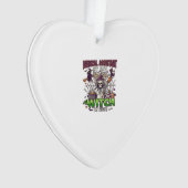 医療アシスタント魔女スケルトン注射器大鍋  オーナメント (正面)