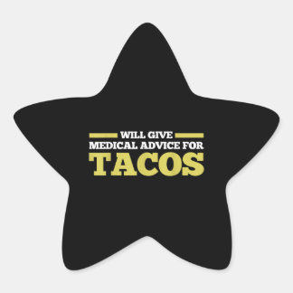 医療アドバイスタコナースドクターおもしろいヴィンテージGif 星シール