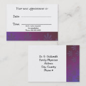 医療アポイントメントモダンフローラ 予約カード (正面/裏面)