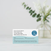 医療アポイントメントリマインダモダンー名刺 予約カード (スタンド正面)