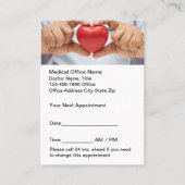 医療アポイントメントリマインダー名刺 予約カード (正面)