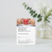 医療アポイントメントリマインダー名刺 予約カード (スタンド正面)