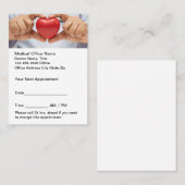 医療アポイントメントリマインダー名刺 予約カード (正面/裏面)