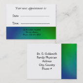 医療アポイントメント 予約カード (正面/裏面)