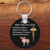 医療アラートサービスの犬ID キーホルダー (正面)