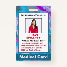 医療アラート緊急連絡カスタム バッジ