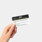 医療アラート緊急連絡先IDカードカスタム バッジ (手持ち)