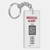 *~*医療アラートAP38 QRアイスアクリルキーチェーン キーホルダー (正面左)