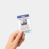 医療アレルギー警告の緊急フォトカスタムID バッジ (Handheld)