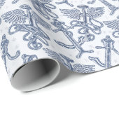 医療イラストレーションパターン ラッピングペーパー (ロールコーナー)