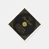 医療エレガント看護学校卒業ブラック スタンダードカクテルナプキン (角)