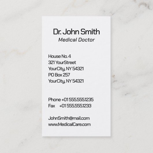 医療エレガント金ゴールドカドゥセウスウィングズクラシー 名刺 (裏面)