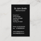 医療エレガント金ゴールドカドゥセウスウィングズクラシー 名刺 (裏面)