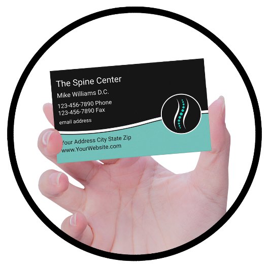 医療カイロプラクタースパインロゴ名刺 名刺