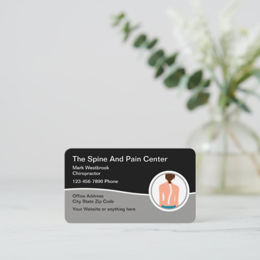 医療カイロプラクター脊椎診療所 名刺 (スタンド正面)