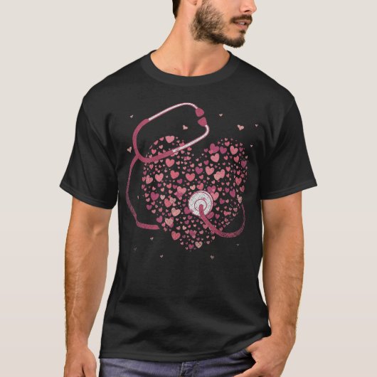 医療ギフト聴診器ハートナースもしお客様は Tシャツ (正面)