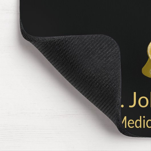 医療クラススネークボウル衛生金ゴールドカドゥセウス マウスパッド (コーナー)