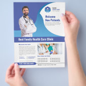 医療クリニックサービスチラシ チラシ (手)