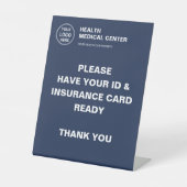 医療クリニック医療カスタムロゴ保険 台座サイン (正面)