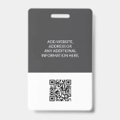医療クリニック医者グレー専門ID  バッジ (裏面)