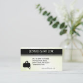 医療グリーン、勤務時間をバック 名刺 (スタンド正面)